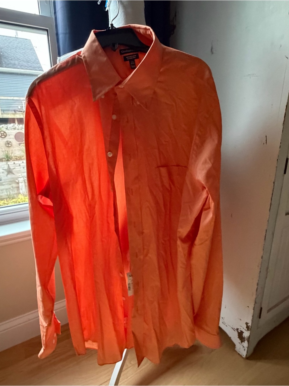 NWT croft & barrow Orange Long-Sleeve Button-Down Shirt
